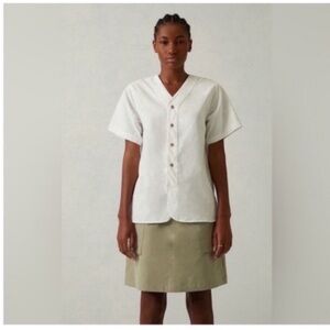 Essentials Fear of God White Button Down Top large NWT